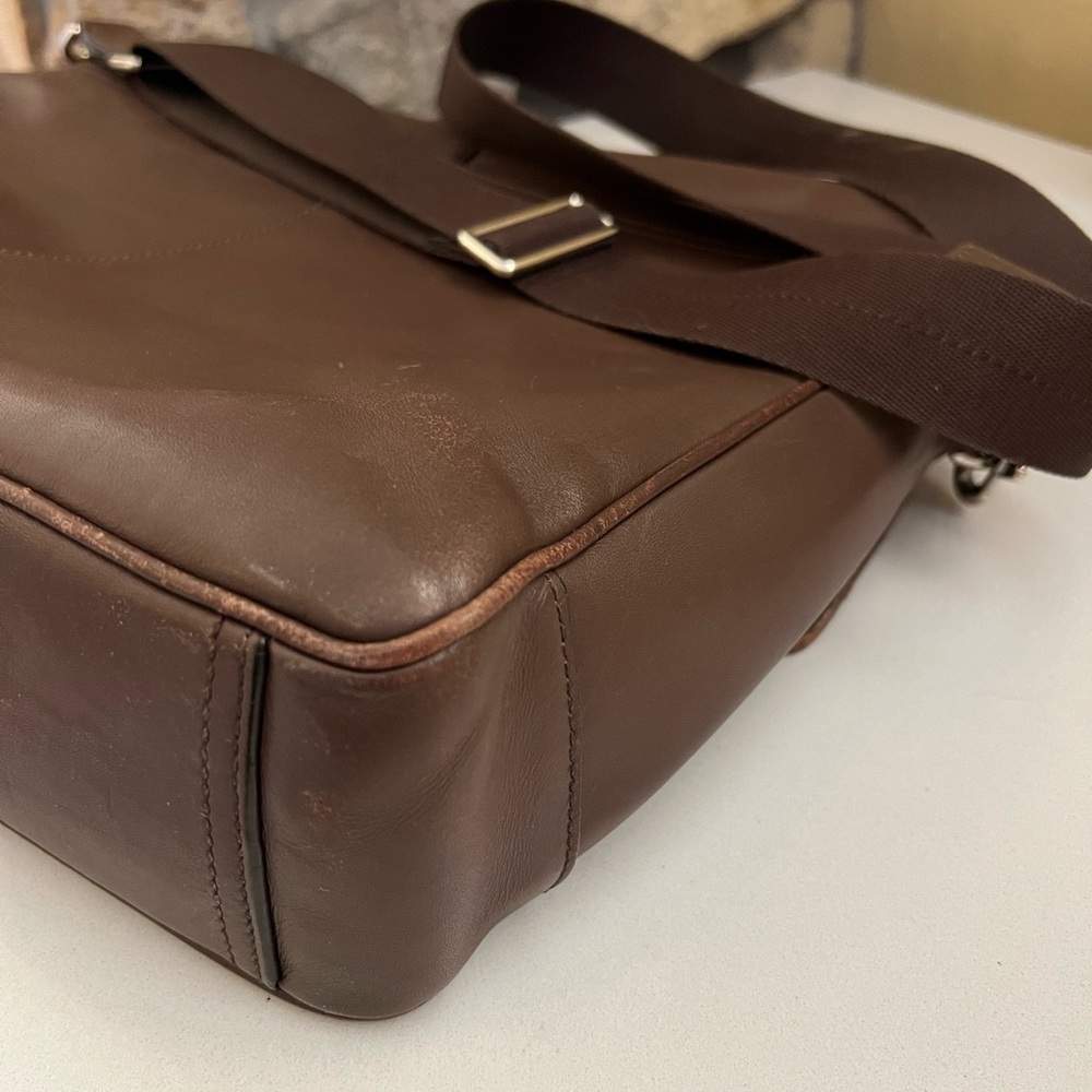 Coach Lexington Mahogany Leather Laptop Bag - Picture 5 of 16
